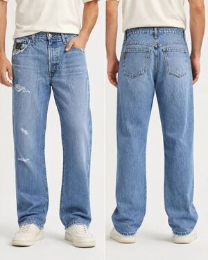 Cinch Loose Stock Men’s Jeans 31x36 Light Wash Distressed Denim RMC-1940-C-2